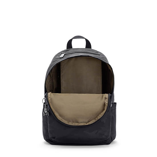 Kipling Delia Backpacks Black Camo Embossed | AU 1571DF